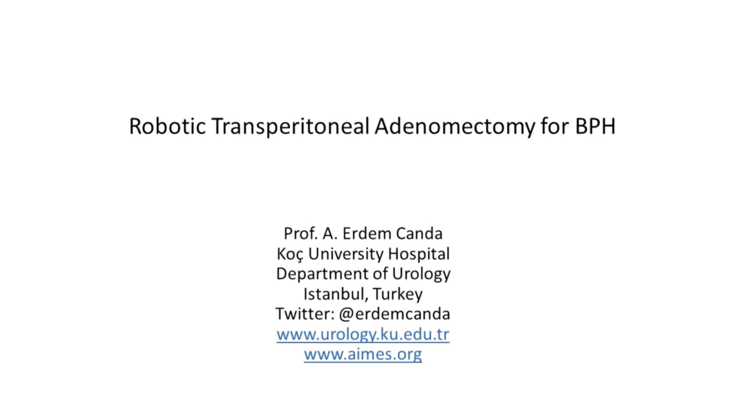 Robotic Prostate Adenomectomy for BPH with Da Vinci Xi